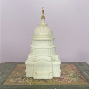 White and Gold Capitol Building Figurine Avon collectible